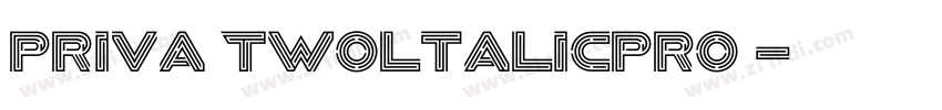Priva TwoltalicPro 字体转换
